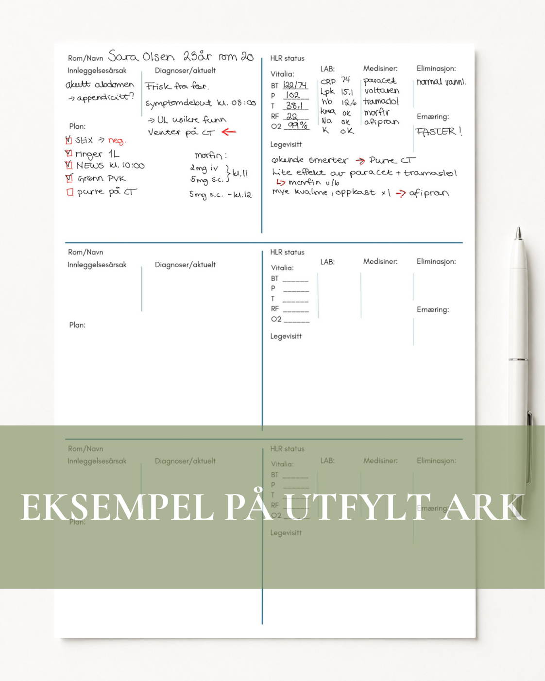 Rapportark - Enkel